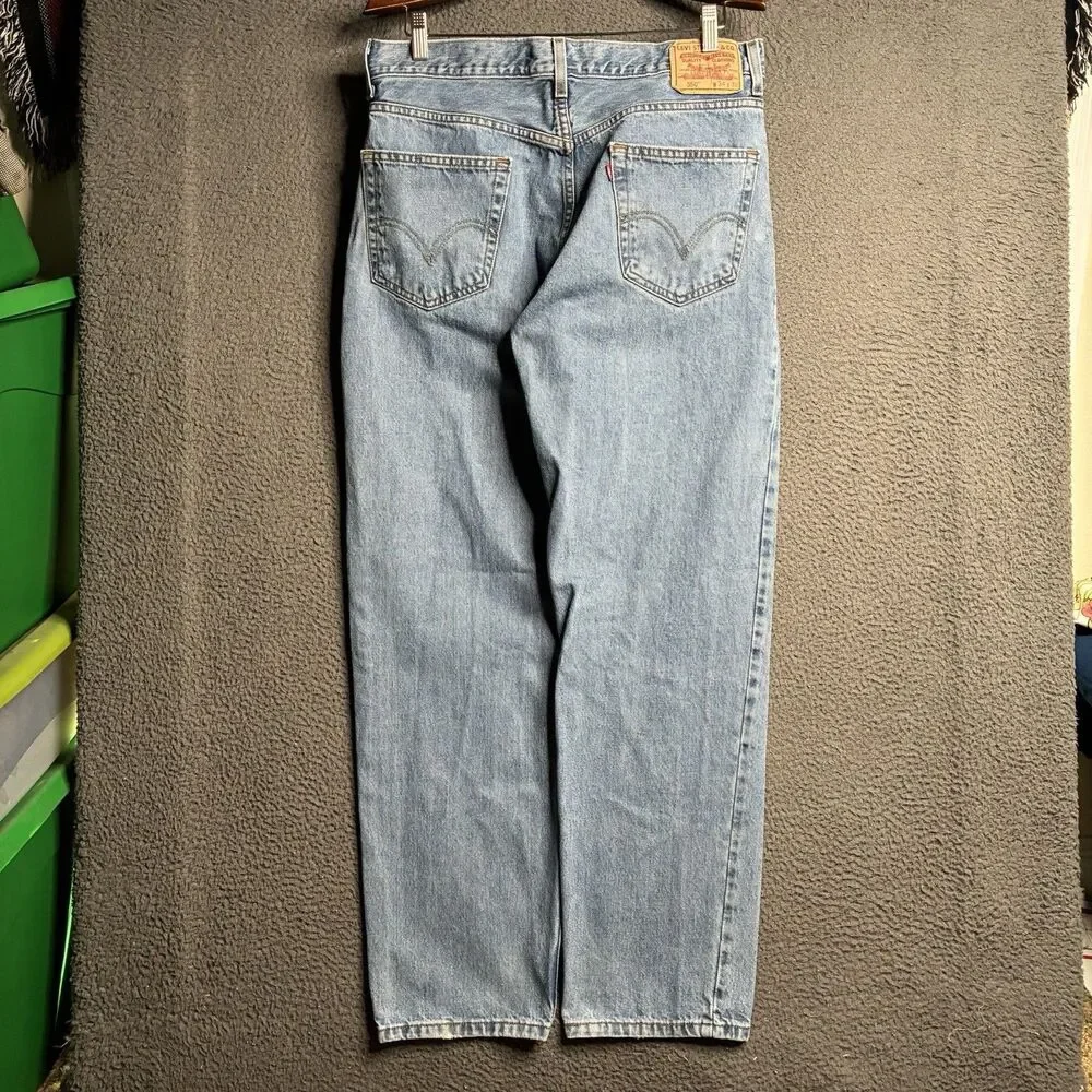 Vintage Levi's 550 Jeans Relaxed Fit Blue 34x31 USA 90s Baggy